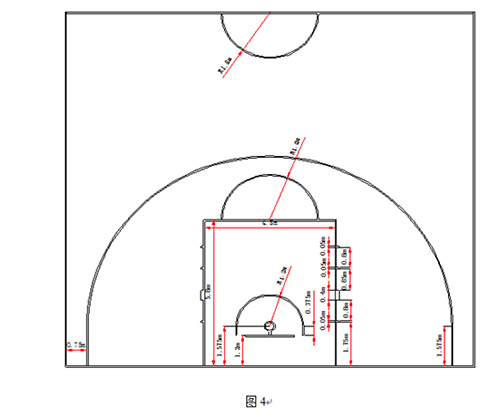 籃球場(chǎng)施工劃線(xiàn)圖