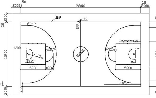 籃球場(chǎng)施工劃線