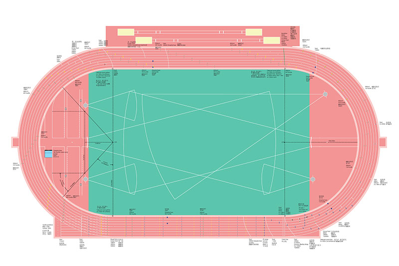 標(biāo)準(zhǔn)400米塑膠跑道畫(huà)線圖